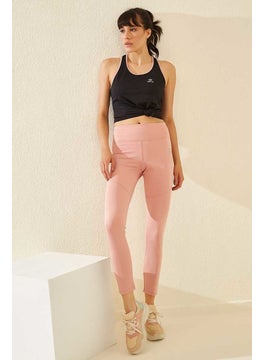 Tommy Life Powder Women's High Waist Slim Fit Skinny Leg Leggings with Stripe Detail-94542_1  - Image 4