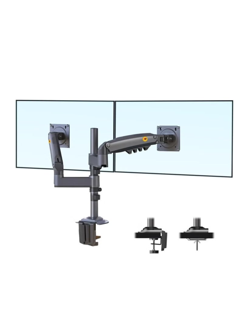 NB H180 Adjustable Gas Spring Dual Monitor Stand 17"-27" - Image 1