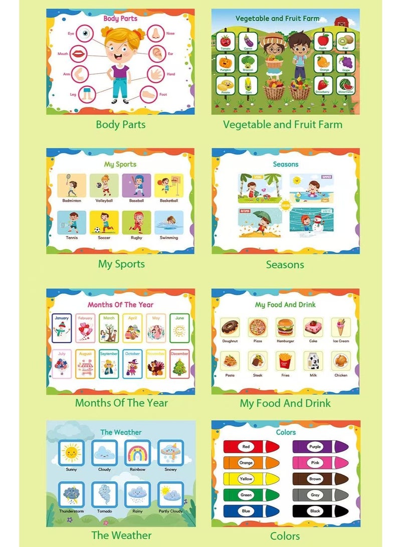 Prime Choice Kids Busy Book Montessori Preschool Learning Activity Book with Reusable Stickers, 16 Educational Themes, 8 Color Markers, DIY Early Learning Quiet Book for Toddlers Ages 3-6 - Image 3