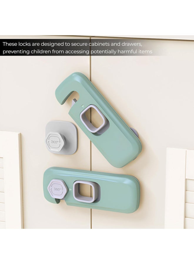 (1 Pcs) Furniture Safety Locks for Kids, Child Safety Lock for Fridge, Drawers, Cupboard, Cabinet, Window Safety Multifunction Accessories Buckle Lock for Baby and Toddlers (Assorted Color) - Image 4