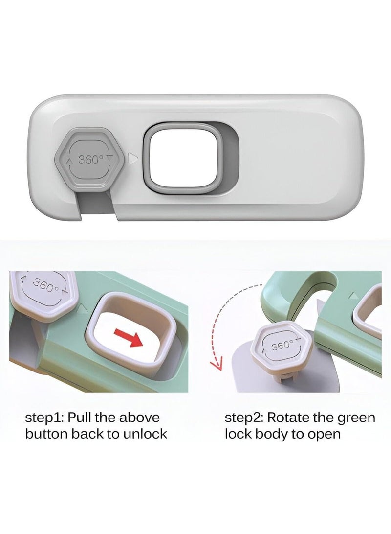 (1 Pcs) Furniture Safety Locks for Kids, Child Safety Lock for Fridge, Drawers, Cupboard, Cabinet, Window Safety Multifunction Accessories Buckle Lock for Baby and Toddlers (Assorted Color) - Image 3