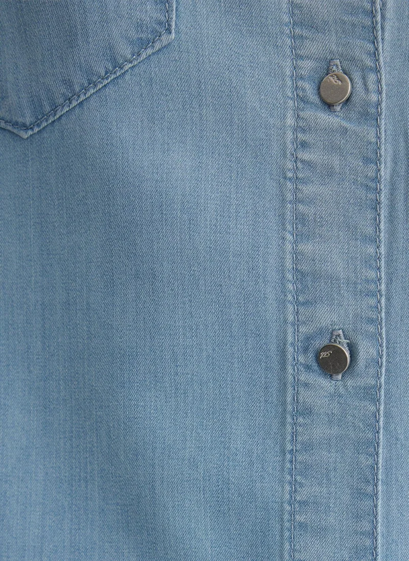 MAVI Liz Light Blue Gold Premium Jean Dress