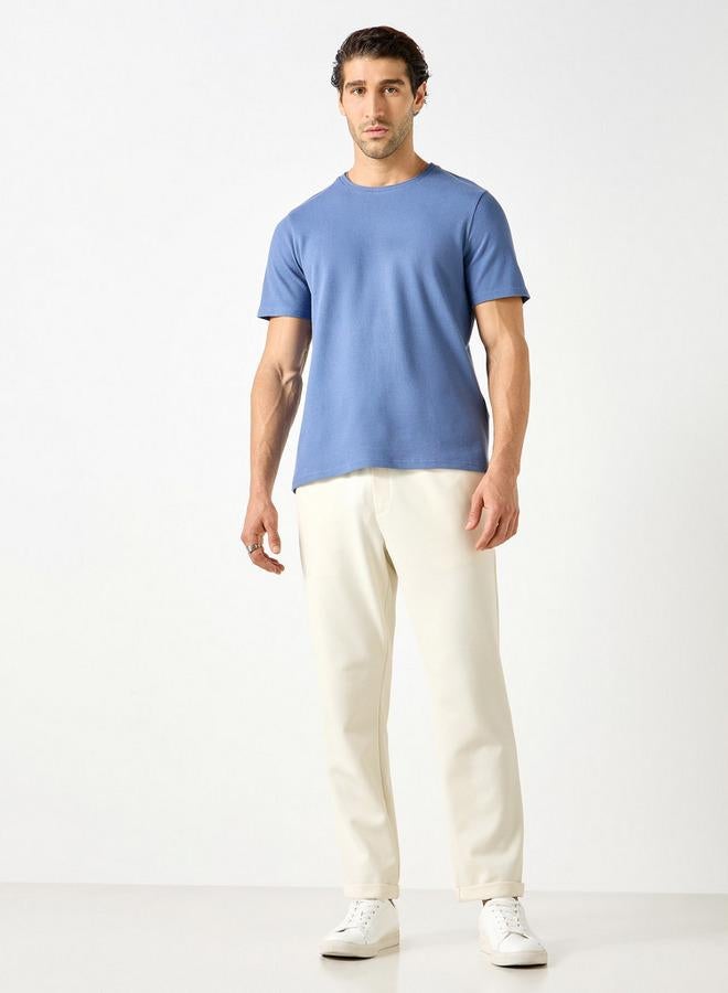 ايكونيك تيشيرت محبوك بارز الملمس بأكمام قصيرة من آيكونيك - Image 2