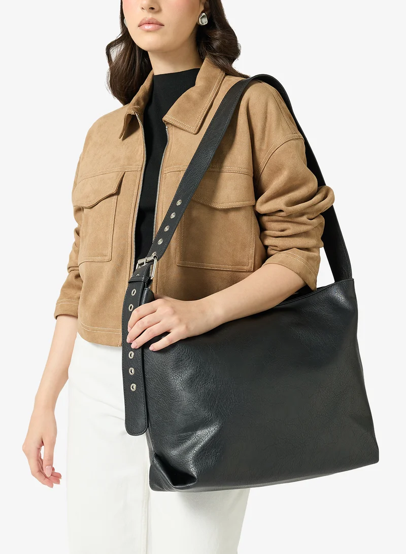 ELLA Black Classic Slouch Tote Bag for Women | Best Price UAE