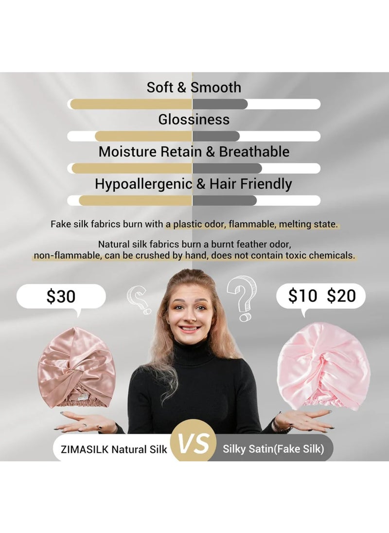 ZIMASILK 22 Momme Silk Sleep Cap  - Image 3