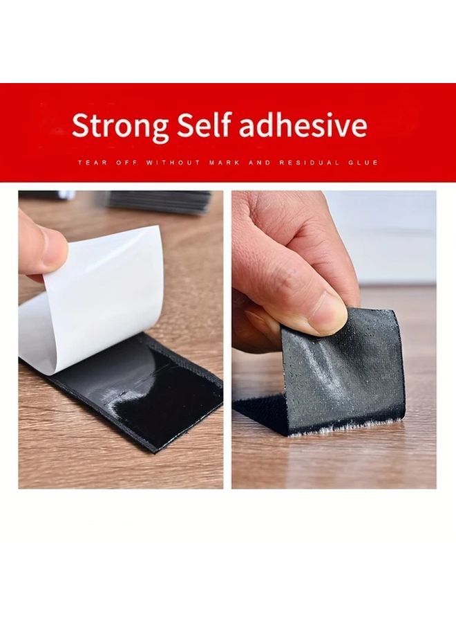 شريط أبيض من الخطاف والحلقة بعرض 2 سم مع ظهر إسفنجي لتنظيم مكتب المكتب - Image 4