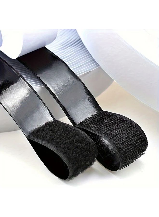 شريط أبيض من الخطاف والحلقة بعرض 2 سم مع ظهر إسفنجي لتنظيم مكتب المكتب - Image 3