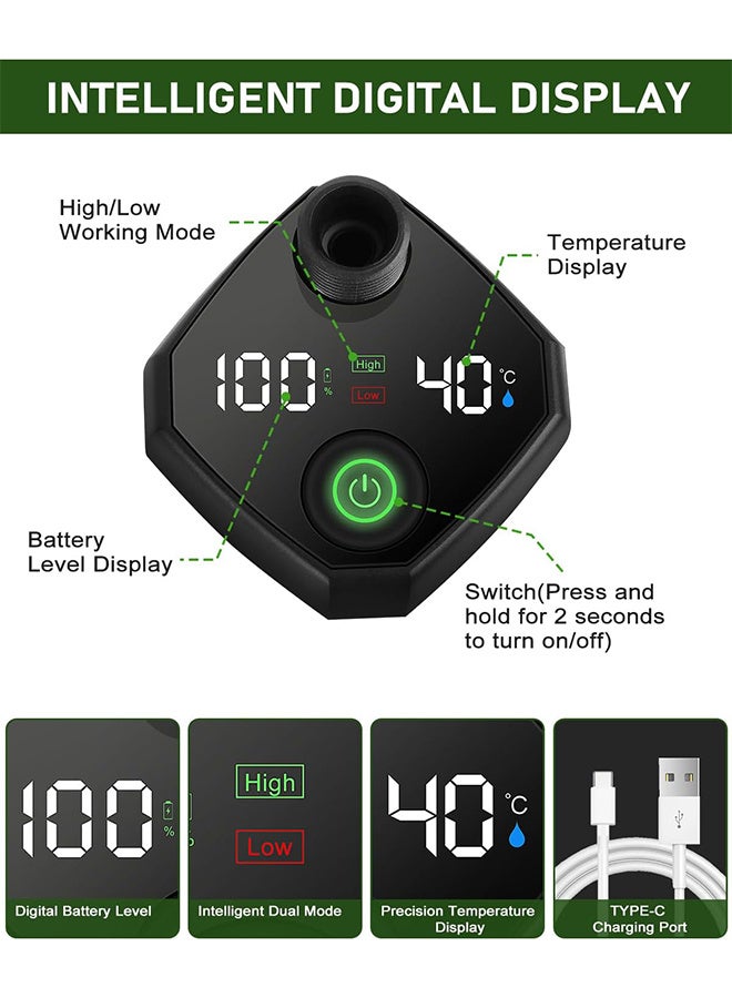 JOUDIYA Portable Camping Shower with 6000mAh Rechargeable Pump & Smart Display, Multi-Mode Spray Head and 20L Foldable Bucket, Outdoor Shower for Camping, Hiking, Travel, Car Washing and Backpacking - Image 4
