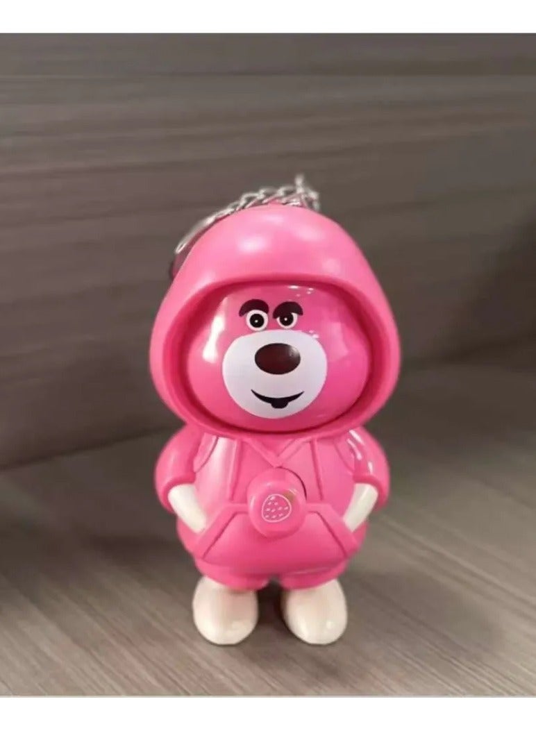 Lots to Love Lotso Character Design Spinning Face Keychain - Face Changing Emoji Doll - Stress Relief Toy Surprise Medallion Changes Face at the Press of a Button, Add a Touch of Fun to Your Keys or Bag Perfect for Keyrings or Bag Decoration - Fun Gift for Kids and Adults (1 Piece)  - Image 5