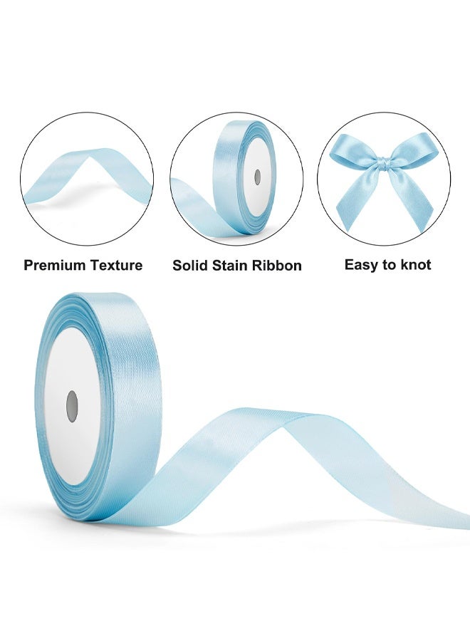 Baby Blue Satin Ribbons 25mm, Gift Wrap Ribbon for Gift Wrapping, Wedding Car, Christmas Craft, 22m - Image 3