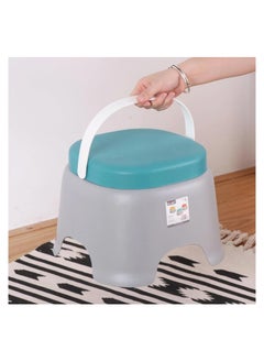 VIO Children Lightweight Portable Plastic Non Slip Stackable Stool for Kindergarten Preschool Durable Easy Carry Stool with Handle in Vibrant Colors Yellow Medium  - Image 5