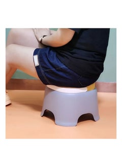 VIO Children Lightweight Portable Plastic Non Slip Stackable Stool for Kindergarten Preschool Durable Easy Carry Stool with Handle in Vibrant Colors Yellow Medium  - Image 3