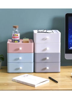 Multifunctional Stackable Storage Tray Organizer for Home Office Table Kitchen Bathroom Organizer - White