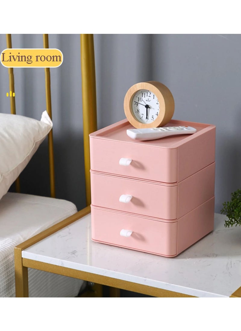 Plan A - Multifunctional Stackable Storage Tray Organizer for Home Office Table Kitchen Bathroom Organizer - White - Image 1