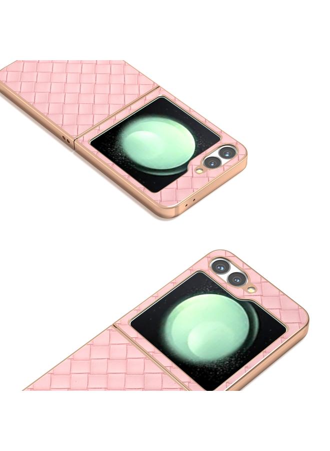 اس-توب جراب لهاتف Samsung Galaxy Z Flip6 بإطار مطلي كهربائيًا وملمس منسوج من مادة البولي يوريثين - Image 3