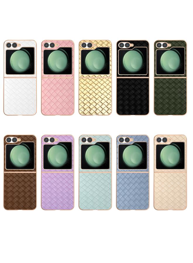 اس-توب جراب لهاتف Samsung Galaxy Z Flip6 بإطار مطلي كهربائيًا وملمس منسوج من مادة البولي يوريثين - Image 5