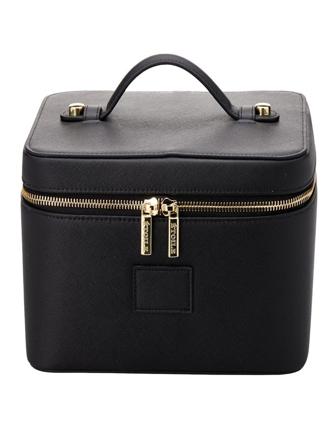 ETOILE - Vanity Case Black - Stylish Travel Makeup Bag Organizer with Dividers - Image 1
