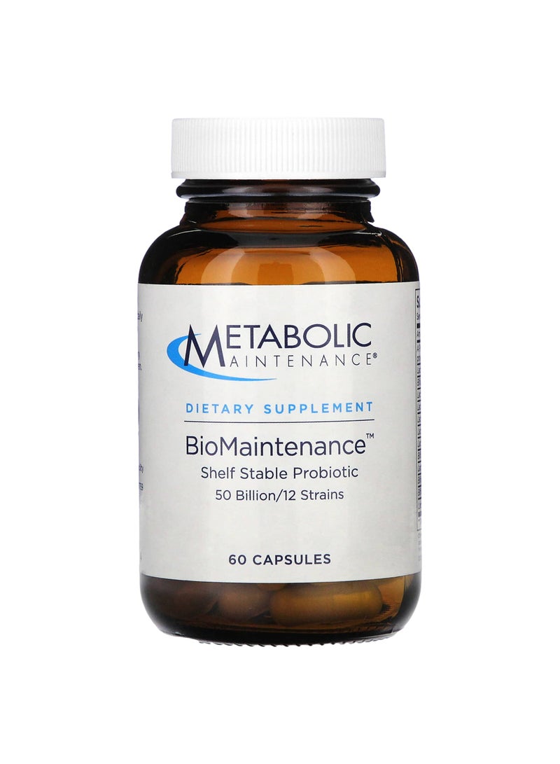 Metabolic Maintenance BioMaintenance, Shelf Stable Probiotic, 60 Capsules