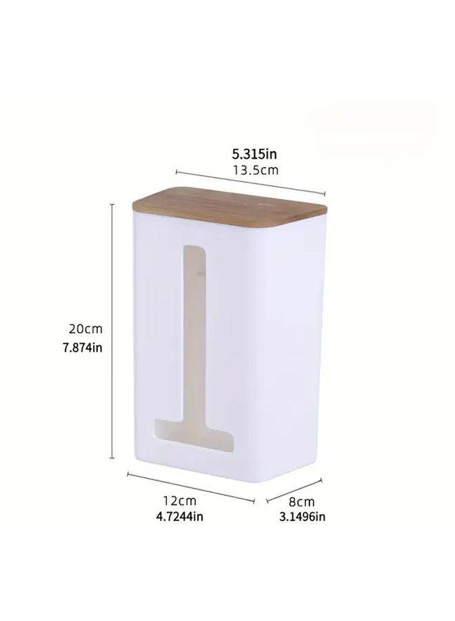 Modern T Type White Tissue Box Wall Mounted No Drill Adhesive Installation - Image 5