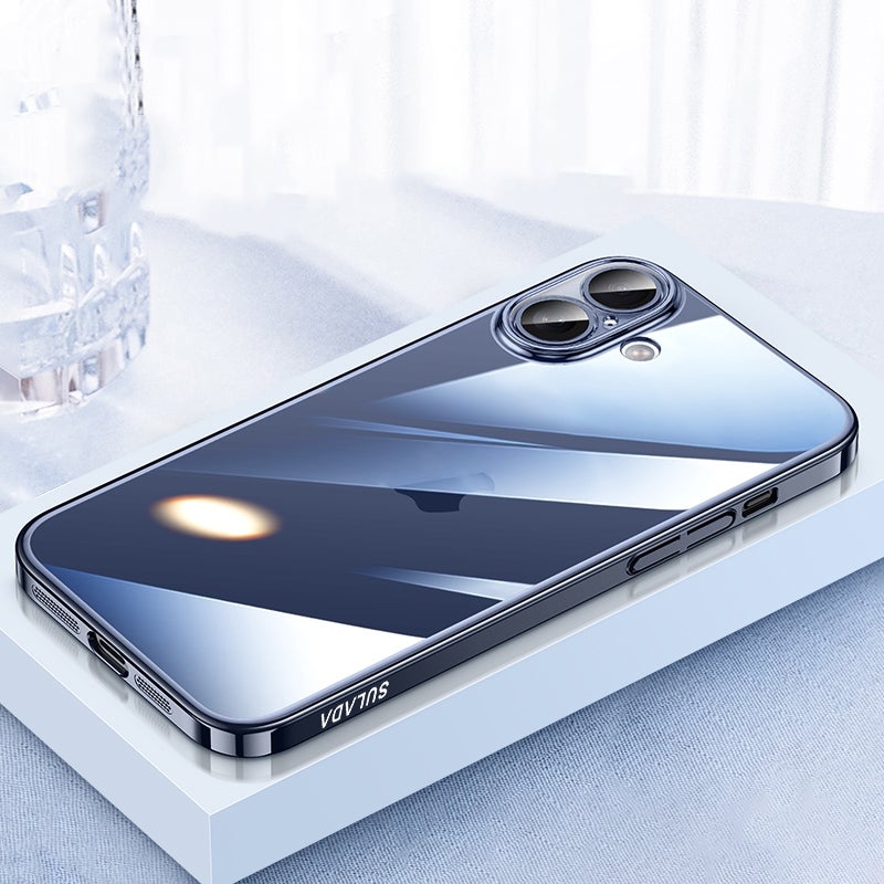 HuHa Protective Cover For iPhone 16 SULADA JINGJIA Series Lens Protector Hard PC Phone Case(Blue) - Image 1