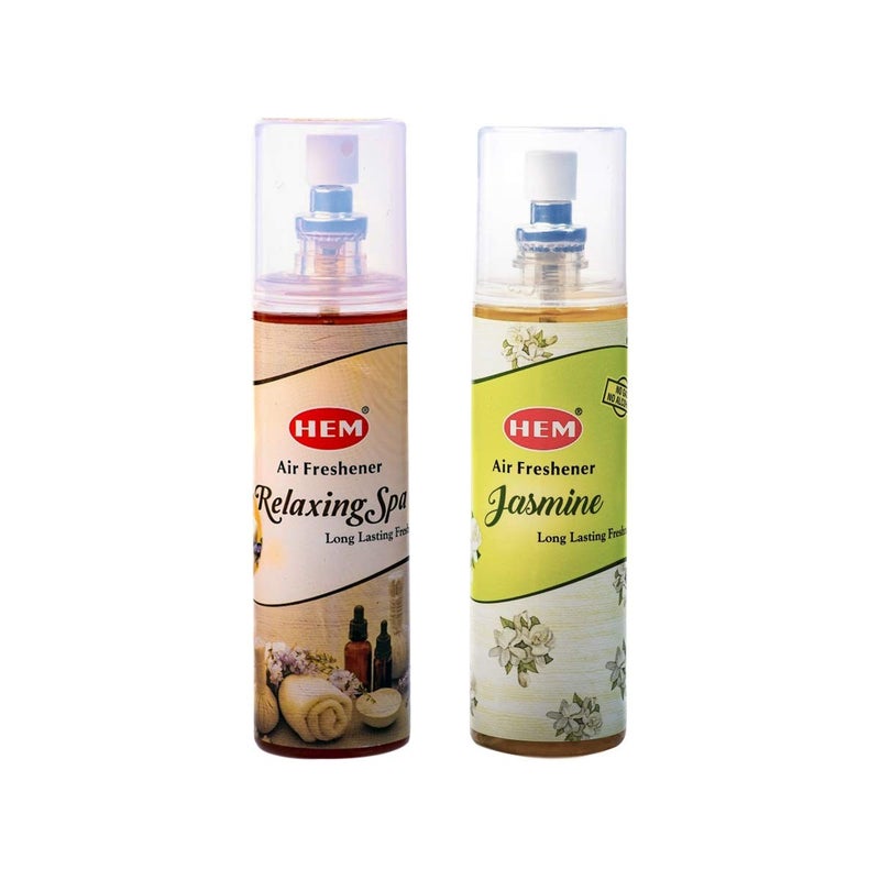 HEM Air Freshener Jasmine and Relaxing Spa Home Dcor Item Room Freshner Long Lasting Air Freshner Gas Free Alcohol Free Water based 200 ml 1500 Sprays - Image 1