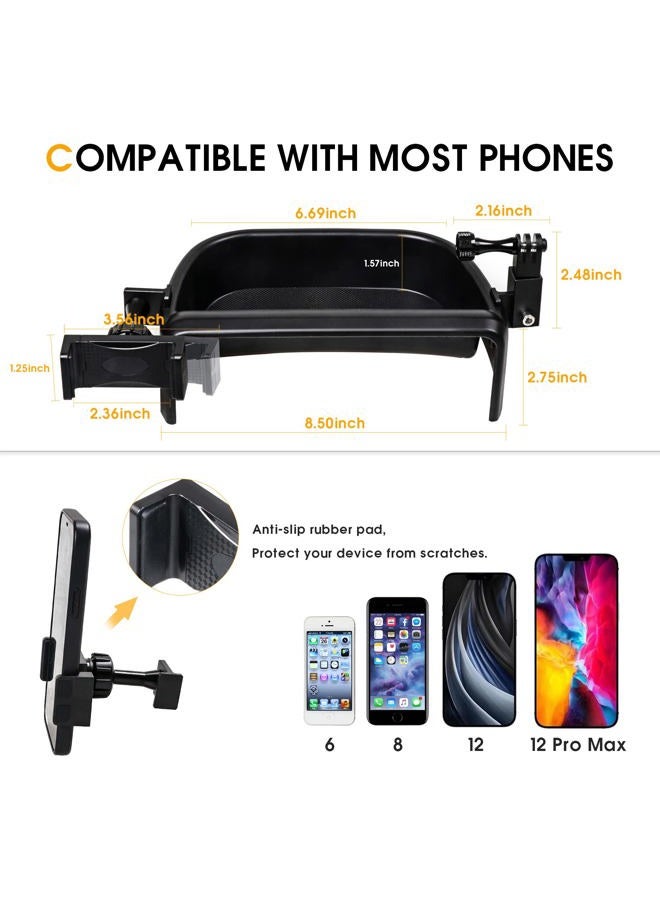 BESTAOO Dash Phone Holder Mount for Ford Bronco Sport 2021 2022 2023 Accessories, Dashboard Center Console Dash Storage Tray Cell Phone Holder and Camera Mount - Image 2