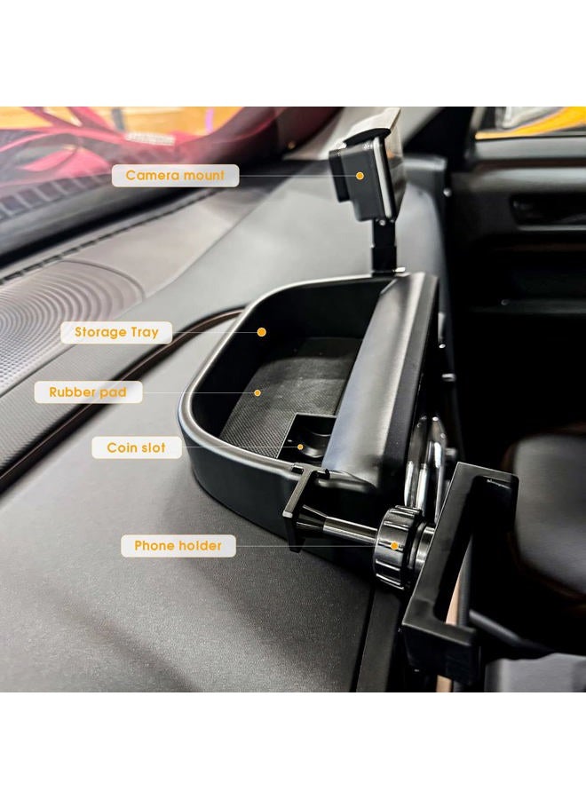 BESTAOO Dash Phone Holder Mount for Ford Bronco Sport 2021 2022 2023 Accessories, Dashboard Center Console Dash Storage Tray Cell Phone Holder and Camera Mount - Image 3