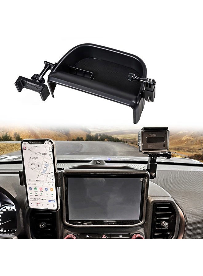 BESTAOO Dash Phone Holder Mount for Ford Bronco Sport 2021 2022 2023 Accessories, Dashboard Center Console Dash Storage Tray Cell Phone Holder and Camera Mount - Image 1