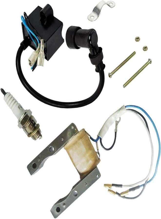 COEFEPIY CDI Ignition Coil Motorized Bicycle Magneto Coil Spark Plug for 2 Stroke 48cc 49cc 66cc 80cc Engine Bike Motors - Image 1