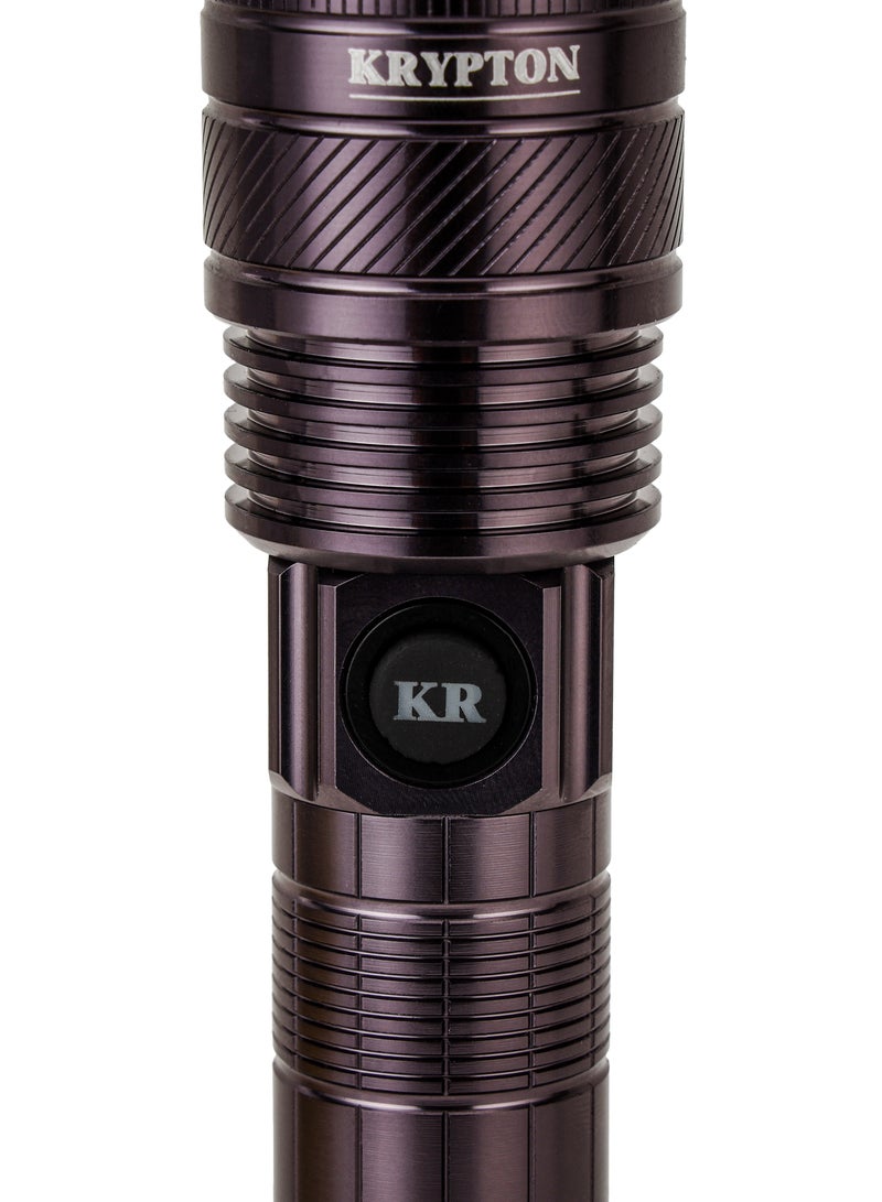 KRYPTON Rechargeable LED Flashlight, KNFL5160 - Lighting Source-T6 Led, 4 Hours Working - Image 5