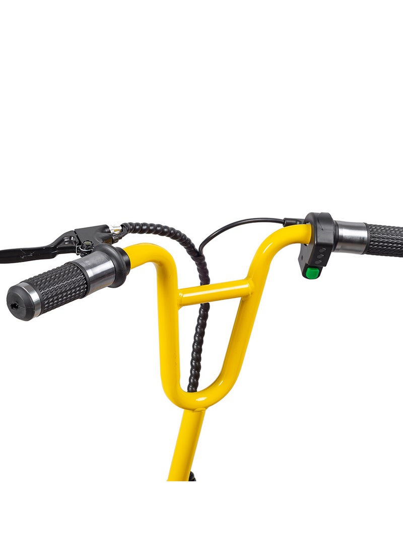 Bebi سكوتر كهربائي للأطفال من عمر 5 سنوات فما فوق، للأولاد والبنات، طاقة عالية 36 فولت 4.4 أمبير، أقصى حمولة 80 كيلوغرام، مع دعامة، مثالي للمدرسة والحرم الجامعي وركوب الحديقة، أصفر - Image 4