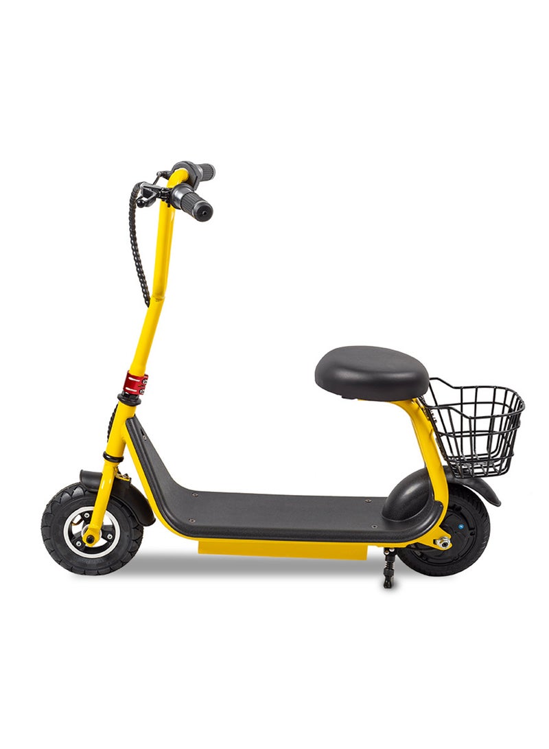 Bebi سكوتر كهربائي للأطفال من عمر 5 سنوات فما فوق، للأولاد والبنات، طاقة عالية 36 فولت 4.4 أمبير، أقصى حمولة 80 كيلوغرام، مع دعامة، مثالي للمدرسة والحرم الجامعي وركوب الحديقة، أصفر - Image 2