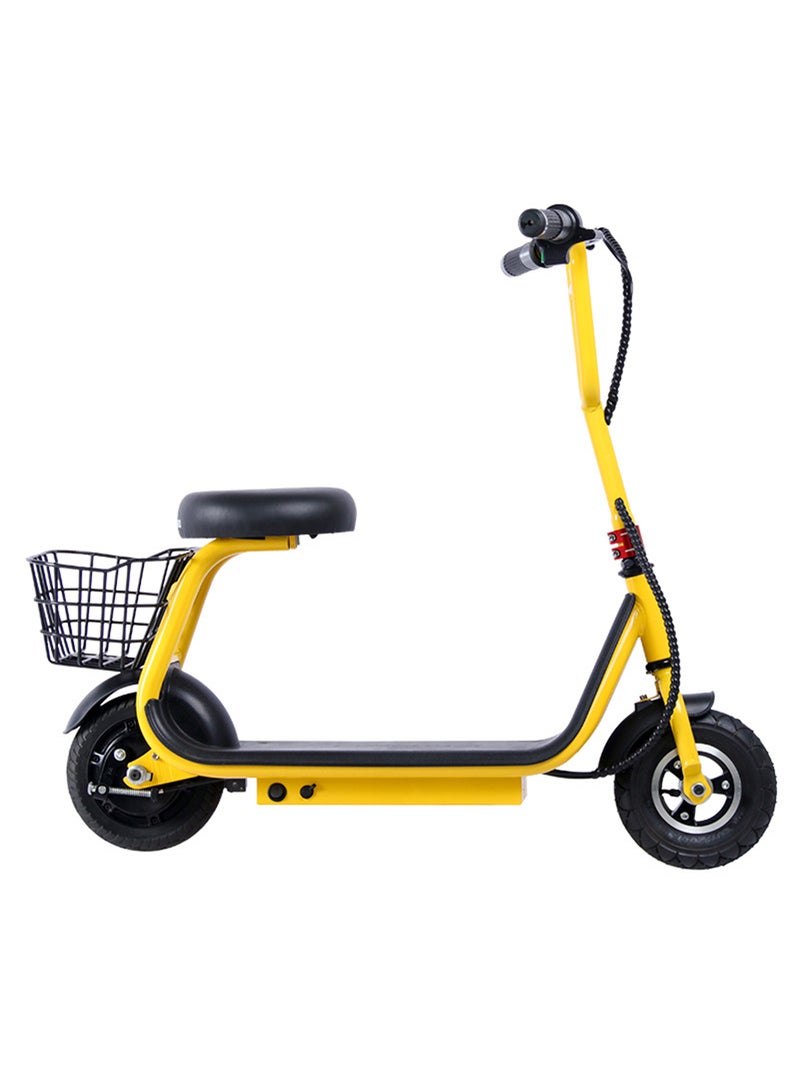 Bebi سكوتر كهربائي للأطفال من عمر 5 سنوات فما فوق، للأولاد والبنات، طاقة عالية 36 فولت 4.4 أمبير، أقصى حمولة 80 كيلوغرام، مع دعامة، مثالي للمدرسة والحرم الجامعي وركوب الحديقة، أصفر - Image 3