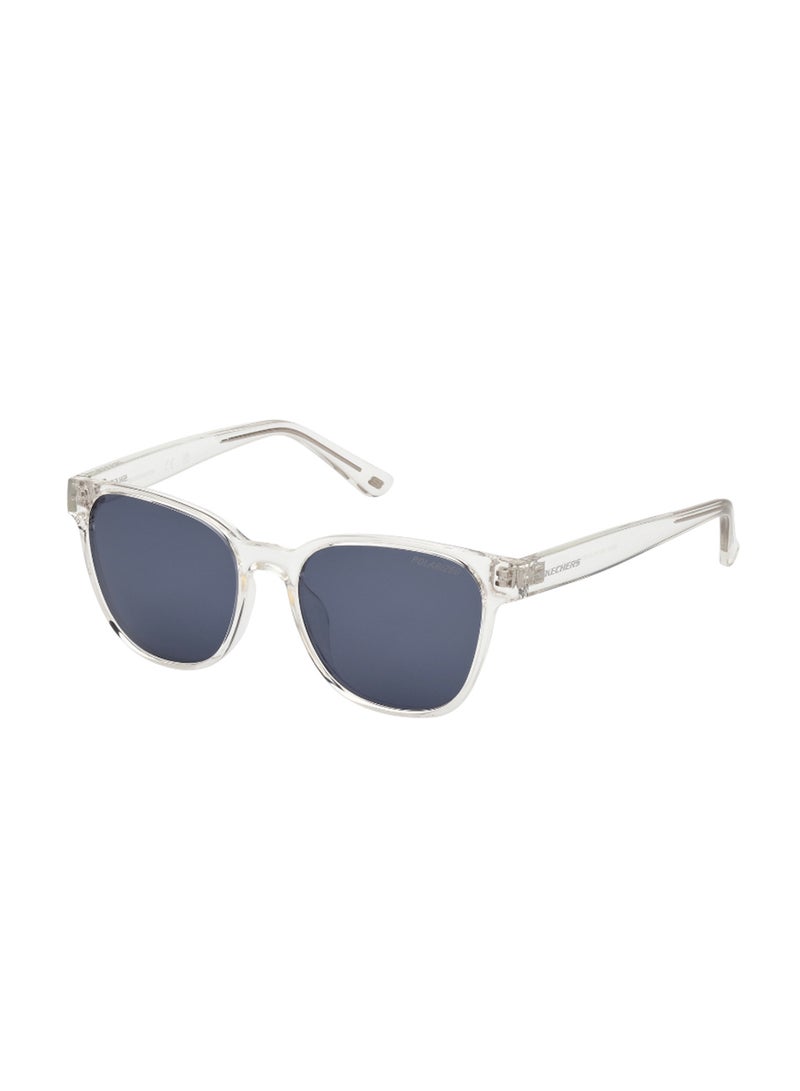 SKECHERS Men's Polarized Square Shape Plastic Sunglasses SE627726D50 - Lens Size: 50 Mm - Crystal - Image 1