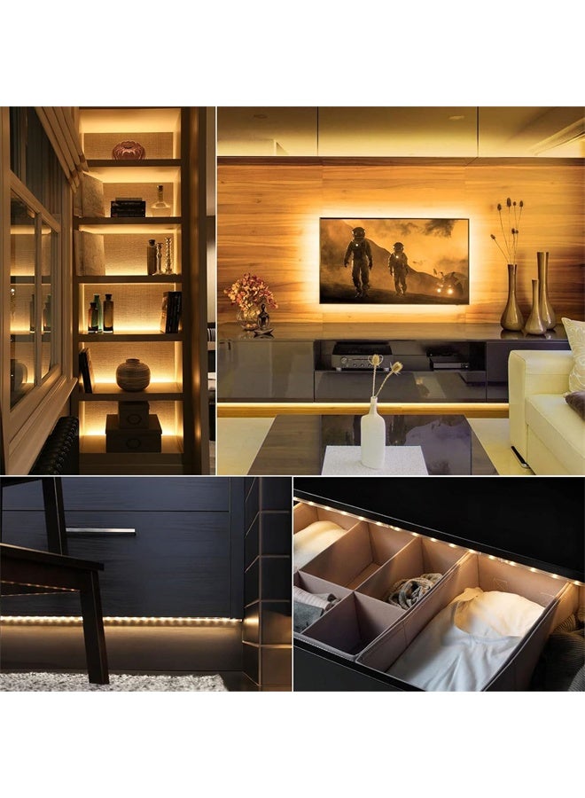 هومستر بطارية تعمل أضواء شريط LED مع أبيض دافئ عن بعد ، 8 أوضاع ، قابل للتخفيف ، مؤقت ، ذاتي اللاصق ، قابل للقطع ، مقاوم للماء ، للتلفزيون ، المطبخ ، الخزانة ، ديكور غرفة النوم - Image 2