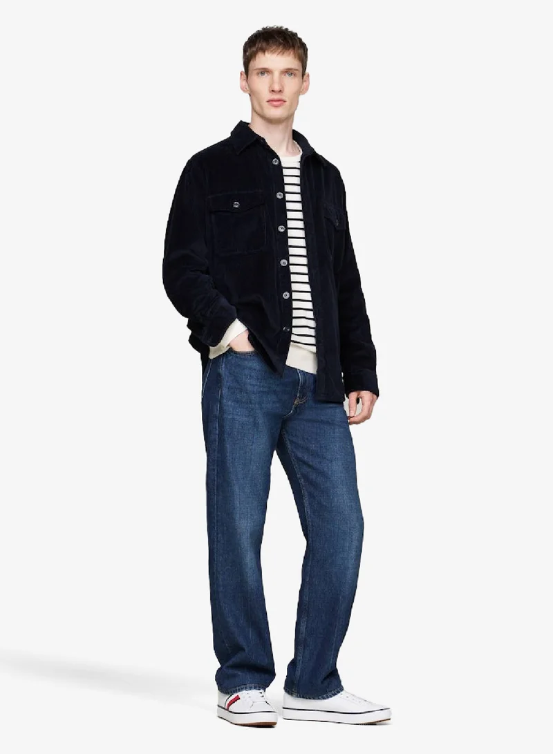 TOMMY HILFIGER Leather Signature Tape Fine Cleat Sneakers