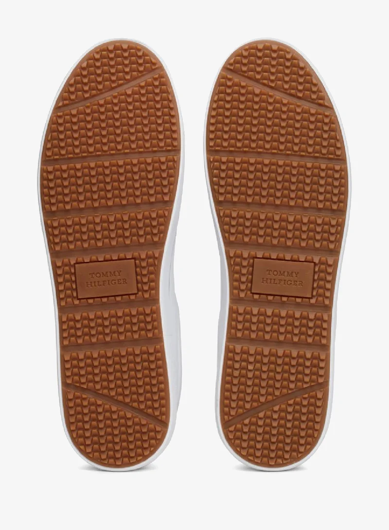 TOMMY HILFIGER Leather Signature Tape Fine Cleat Sneakers