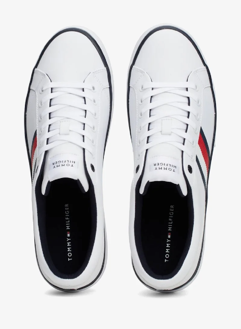 TOMMY HILFIGER Leather Signature Tape Fine Cleat Sneakers