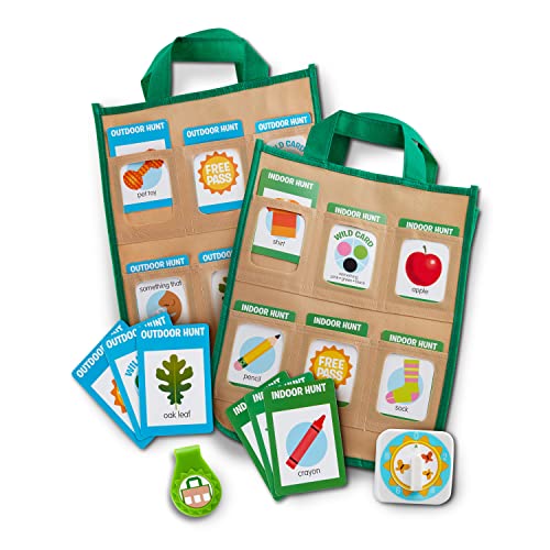 Melissa & Doug Let’s Explore Indoor/Outdoor Scavenger Hunt Play Set – 80 Double-Sided Cards - Image 1