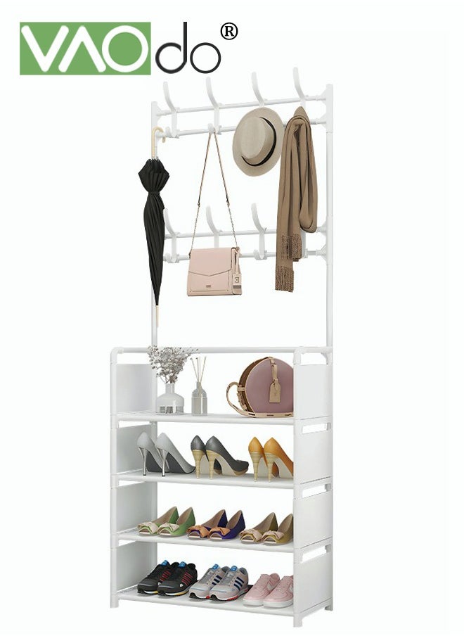VAOdo - Multifunctional Clothes Hanger Simple Assembly 4 Layer Shelf Shoe Rack - Image 1