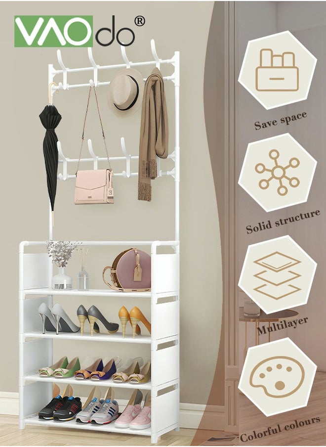 VAOdo Multifunctional Clothes Hanger Simple Assembly 4 Layer Shelf Shoe Rack  - Image 2