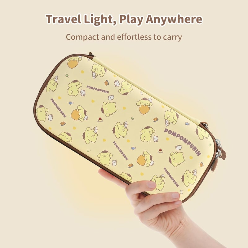 Kuitmor Carrying Case Compatible with Switch 2 (2025) 7.9 Inch, Hard-Shell Slim Travel Case with 12 Game Card Slots for Switch 2 Console and Accessories, Candy Party (Yellow) - Image 4