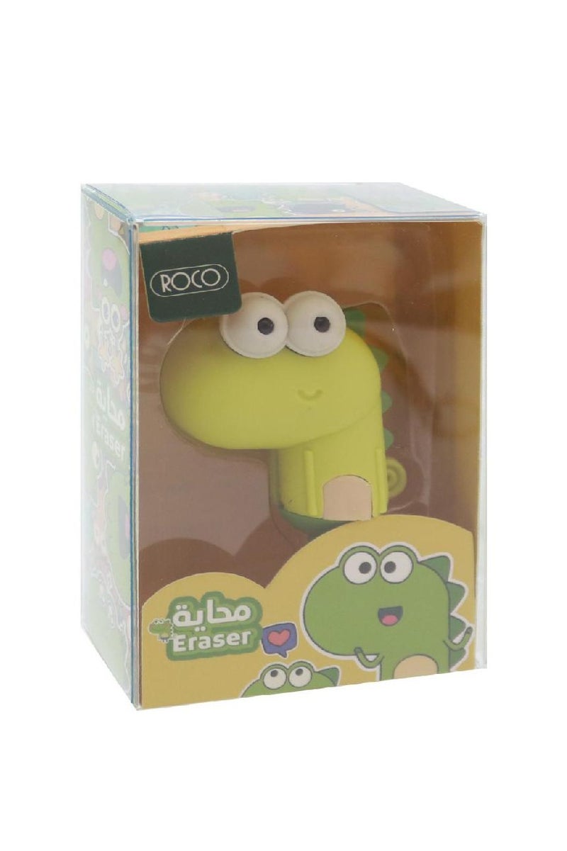 ROCO Rubber Eraser Dinosaur Yellow Assorted Color - Image 1