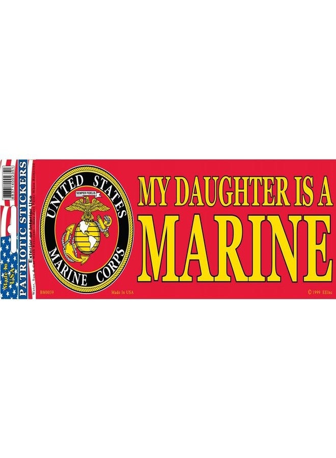 FindingKing USMC My Daughter is A U.S. Marine Bumper Sticker 3-1/4"X9 - Image 2