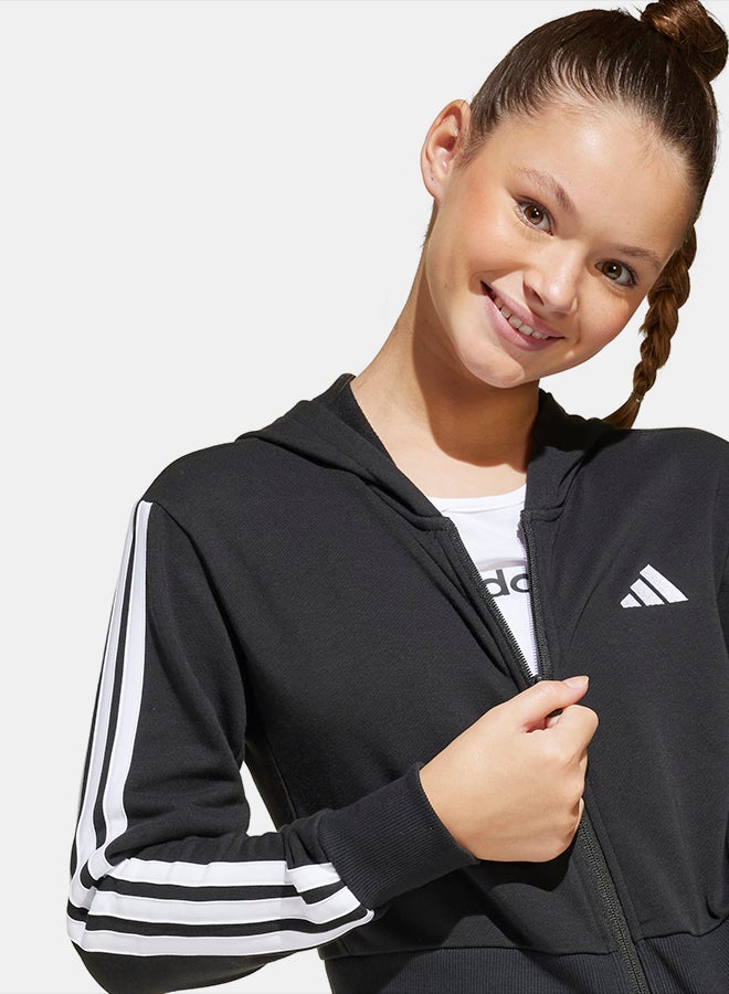 Adidas Essentials Full-Zip Hoodie Kids - Image 5
