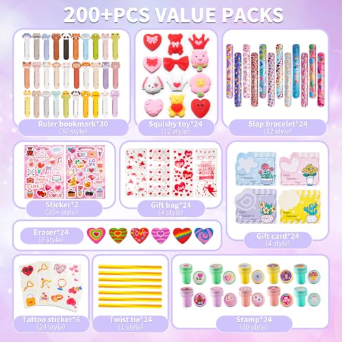 WESAYEE 24 Pack Valentines Day Gifts for Kids Classmates Exchange Gift Valentines Goodie Bags Stuffers for Classroom Valentines Day Kids Prizes Party Favors Bulk for Rewards for School Students - Image 5