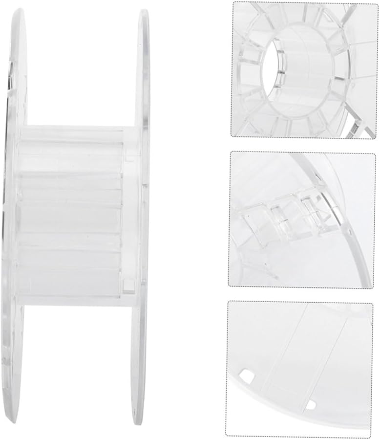 2Pcs Transparent Plastic Printer Spools Hollow Bobbins For Smooth Line Winding - Image 3