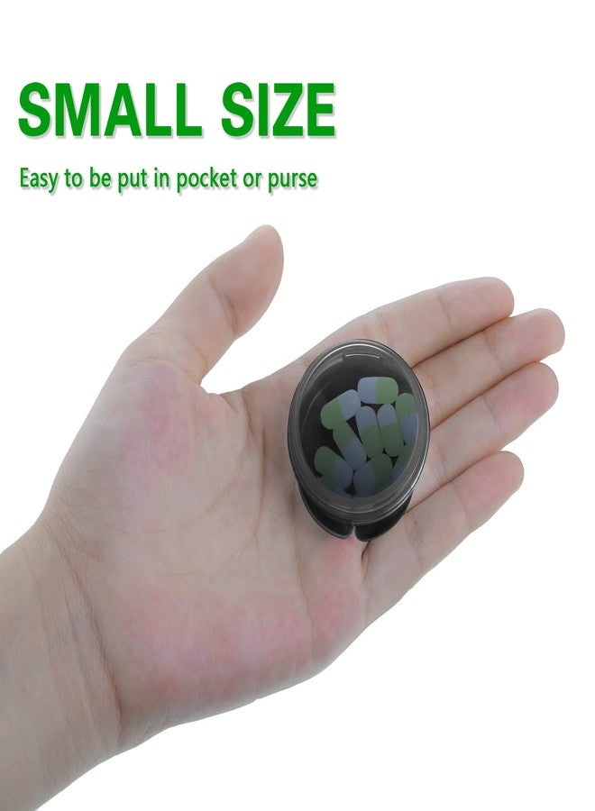 Patelai Small Pill Case Travel Pill Container Clear Mini Organizer Box Round Black Medicine Case Holder for Pocket Purse Briefcase Travel Medicine Cod Liver Oil Storage(10 Pack) - Image 5