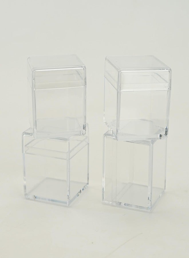ASPNH 2 PCS Acrylic Box Set,Clear Display Case with Lid,Small Square Storage Cube for 1" Element Cubes Collections - Image 5