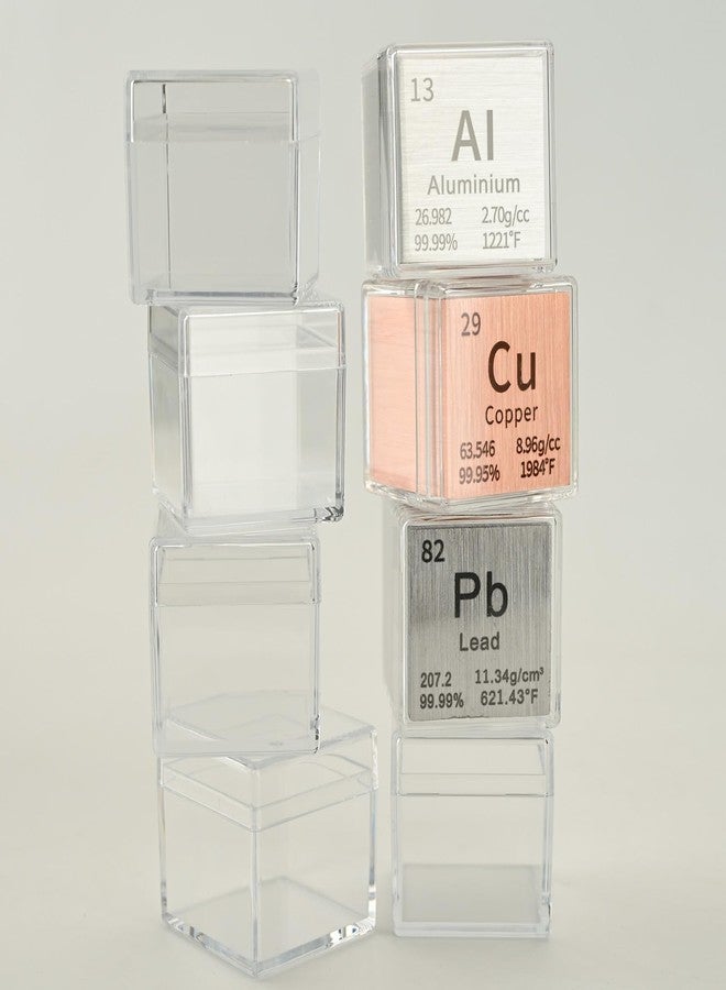 ASPNH 2 PCS Acrylic Box Set,Clear Display Case with Lid,Small Square Storage Cube for 1" Element Cubes Collections - Image 4